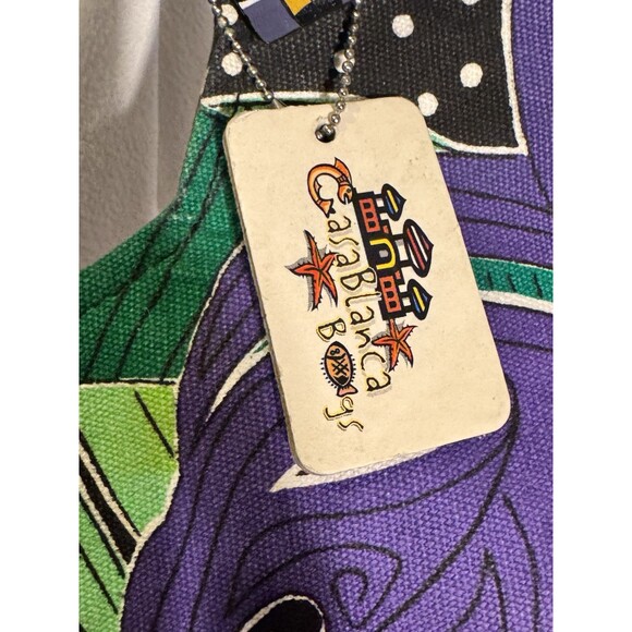 VTG Large tote bag with zipper, Coin Purse with Tucan Parrott's Vacation Beach - Picture 6 of 12